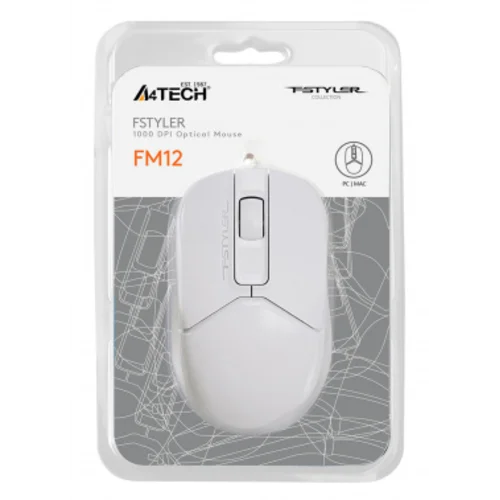 Мышь A4Tech Fstyler FM12S белый оптическая (1200dpi) silent USB (3but) Мышь A4Tech Fstyler FM12S белый оптическая (1200dpi) silent USB (3but)